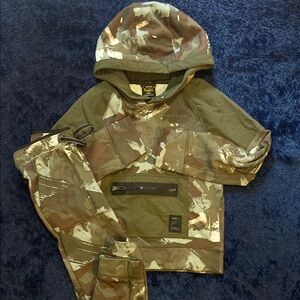Camouflage Hoodie and Pants Set